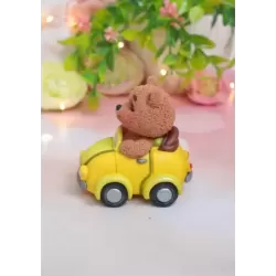 Silicone mold Teddy Bear in a Car 2