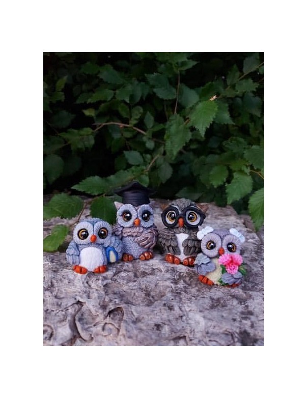 Silicone mold Owl Graduate (female)