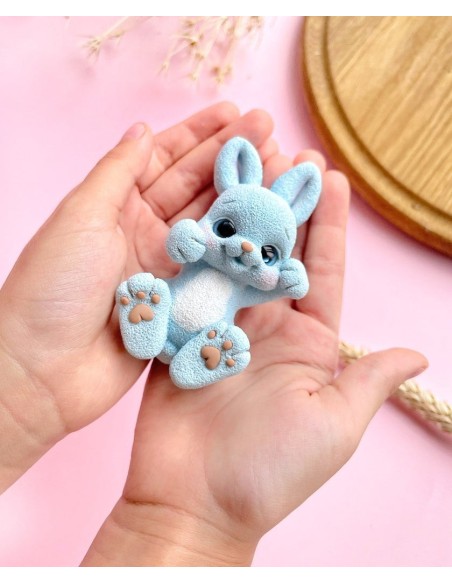 Silicone mold Lying Bunny 2D