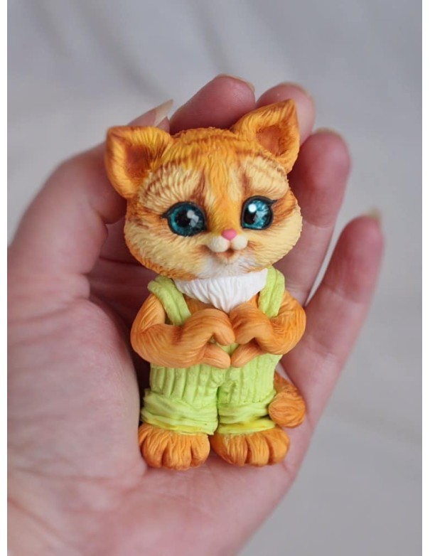 Silicone mold Fox with a heart