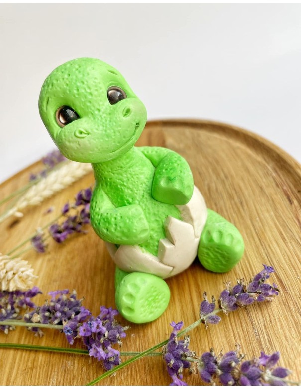 Silicone mold Dino in an egg