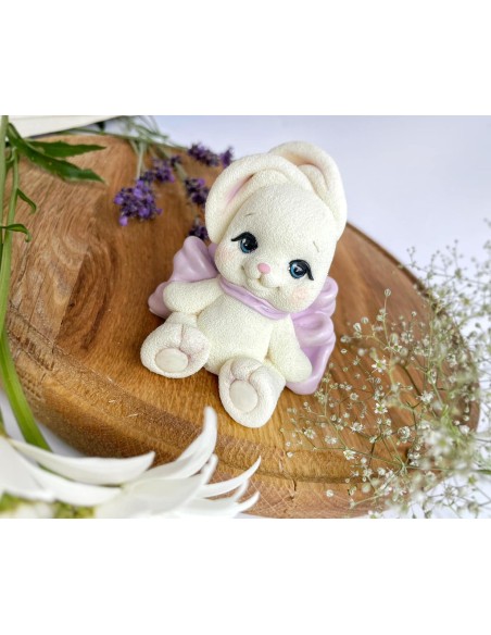 Silicone mold Bunny with a bow