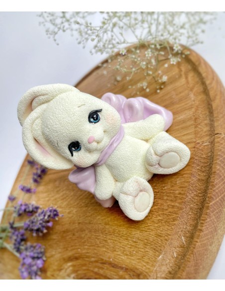 Silicone mold Bunny with a bow