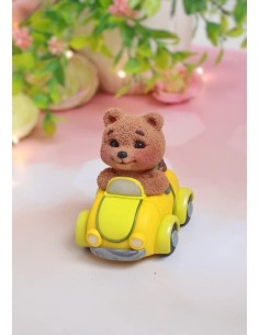 Silicone mold Teddy Bear in a Car