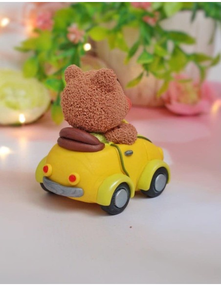 Silicone mold Teddy Bear in a Car