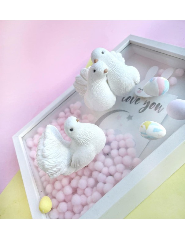 Silicone mold Pair of Doves