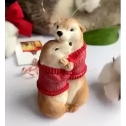 Silicone mould Loving Otters 2