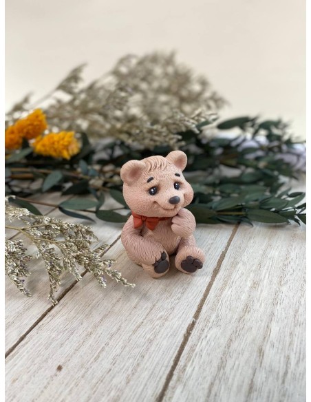 Silicone mold Teddy Bear with a bow