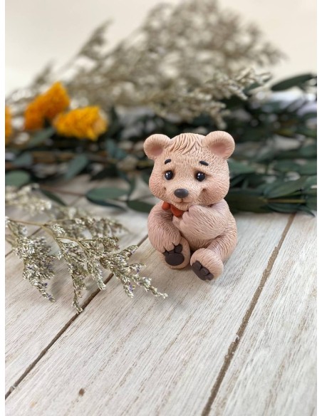 Silicone mold Teddy Bear with a bow