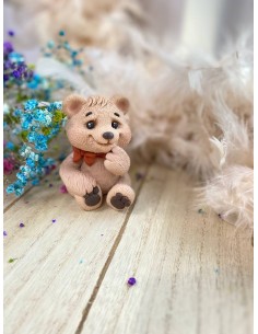Silicone mold Teddy Bear with a bow
