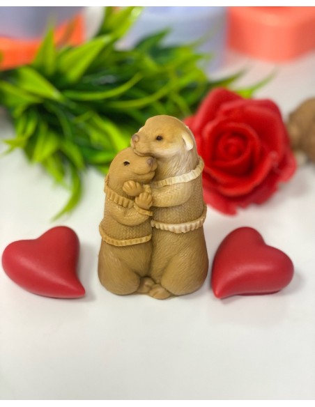 Silicone mould Loving Otters