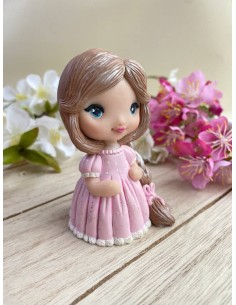 Silicone Mold Girl with a Braid 2