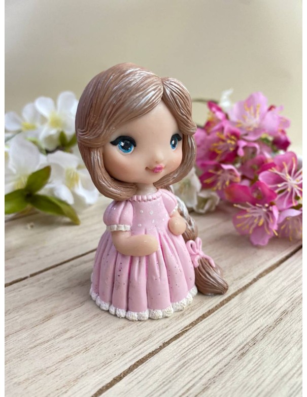 Silicone Mold Girl with a Braid